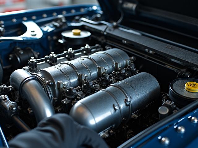 Moteur de voiture haute performance en cours d'optimisation